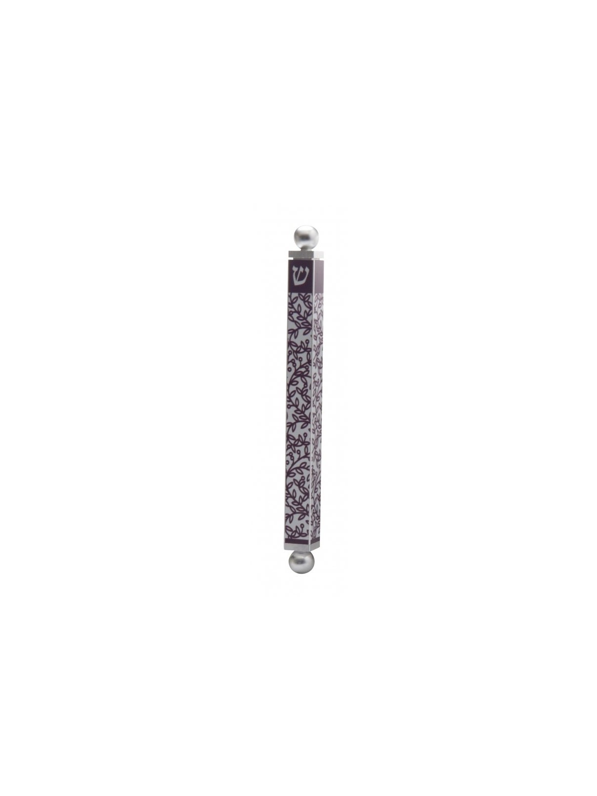 Dorit Judaica Aluminum Mezuzah Case Purple L... | Modern Mezuzah Cases