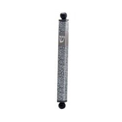Dorit Judaica Aluminum Mezuzah Case Gray Flo... | Modern Mezuzah Cases