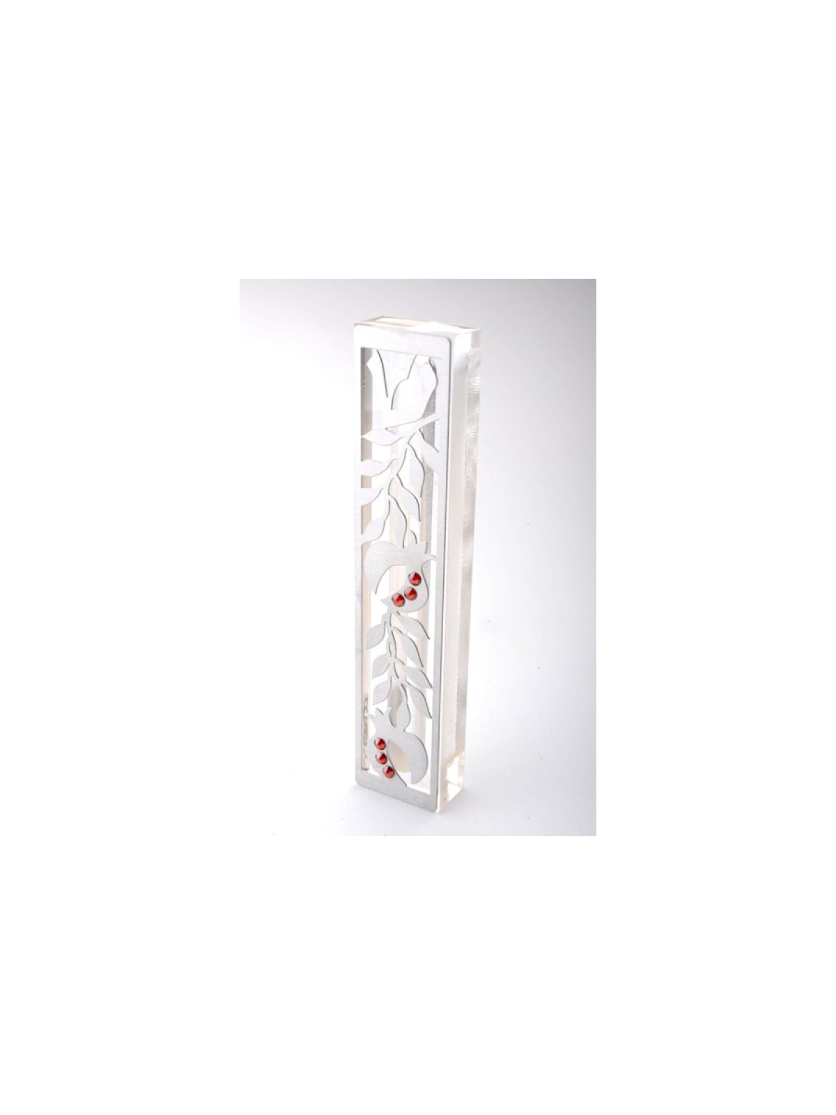 Dorit Judaica Laser Cut Steel Mezuzah Case P... | Modern Mezuzah Cases