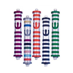 Agayof Cylinder Mezuzah Case with Bands and ... | Modern Mezuzah Cases