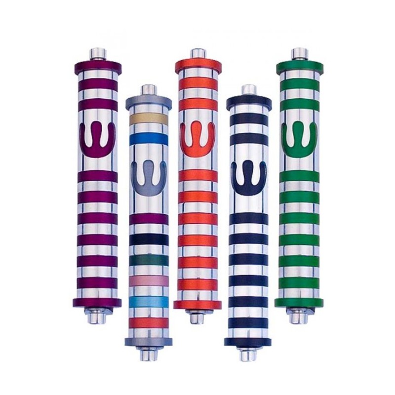 Agayof Cylinder Mezuzah Case with Bands and ... | Modern Mezuzah Cases