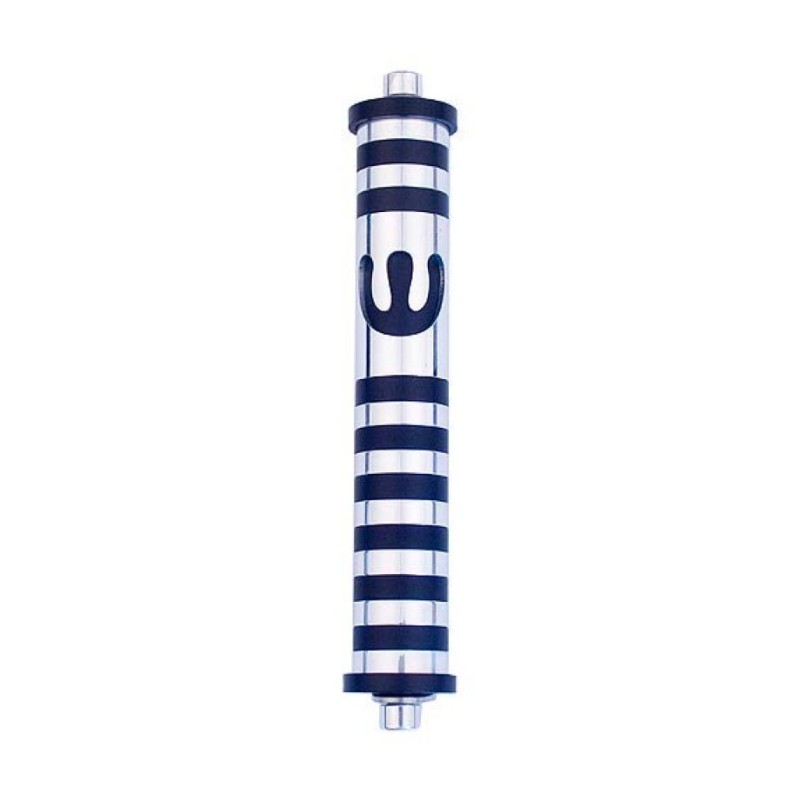 Agayof Cylinder Mezuzah Case with Bands and ... | Modern Mezuzah Cases