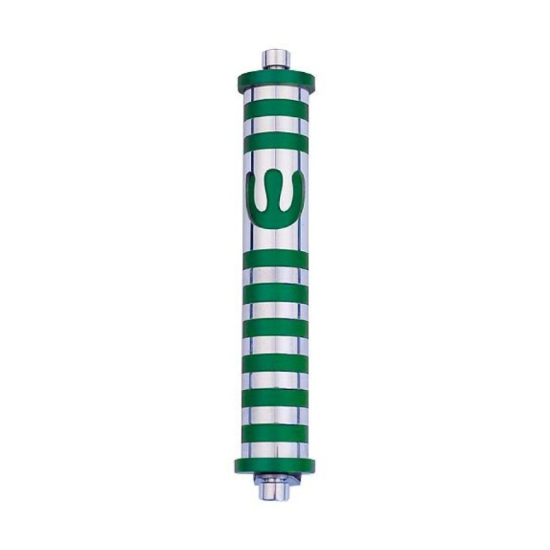 Agayof Cylinder Mezuzah Case with Bands and ... | Modern Mezuzah Cases