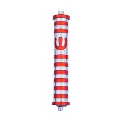 Agayof Cylinder Mezuzah Case with Bands and ... | Modern Mezuzah Cases