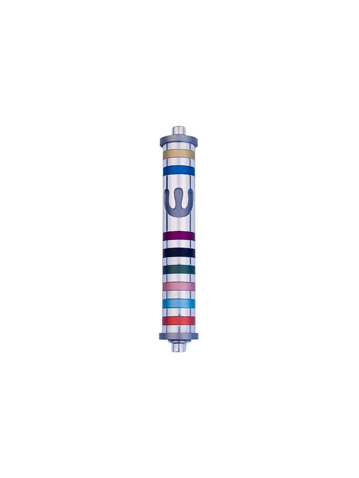 Agayof Cylinder Mezuzah Case with Bands and ... | Modern Mezuzah Cases