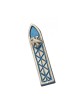 Shraga Landesman Blue Peace Dove and Criss c... | Modern Mezuzah Cases
