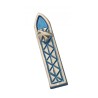 Shraga Landesman Blue Peace Dove and Criss c... | Modern Mezuzah Cases