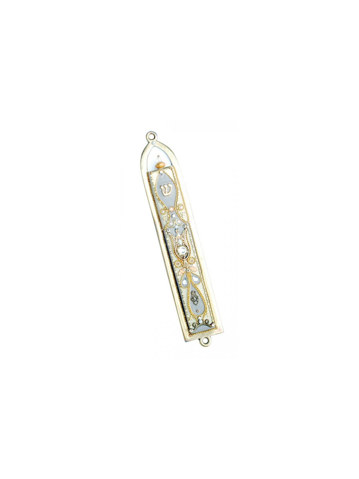 Silver Flower Design Mezuzah by Ester Sh... | Mezuzah by Esther Shahaf