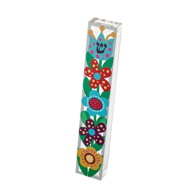 Dorit Judaica Acrylic Mezuzah Case with Colo... | Modern Mezuzah Cases
