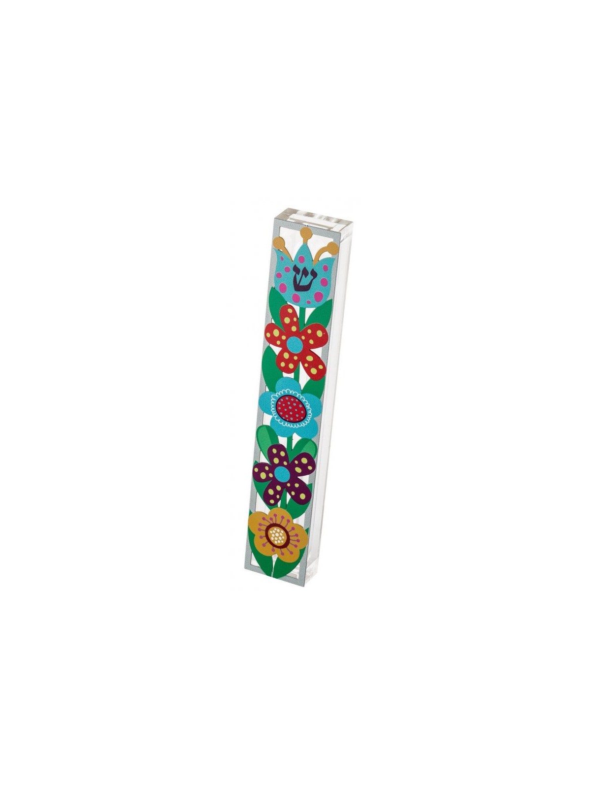 Dorit Judaica Acrylic Mezuzah Case with Colo... | Modern Mezuzah Cases