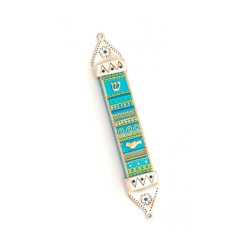 Dove Design Turquoise Mezuzah Ester Shahaf | Mezuzah by Esther Shahaf