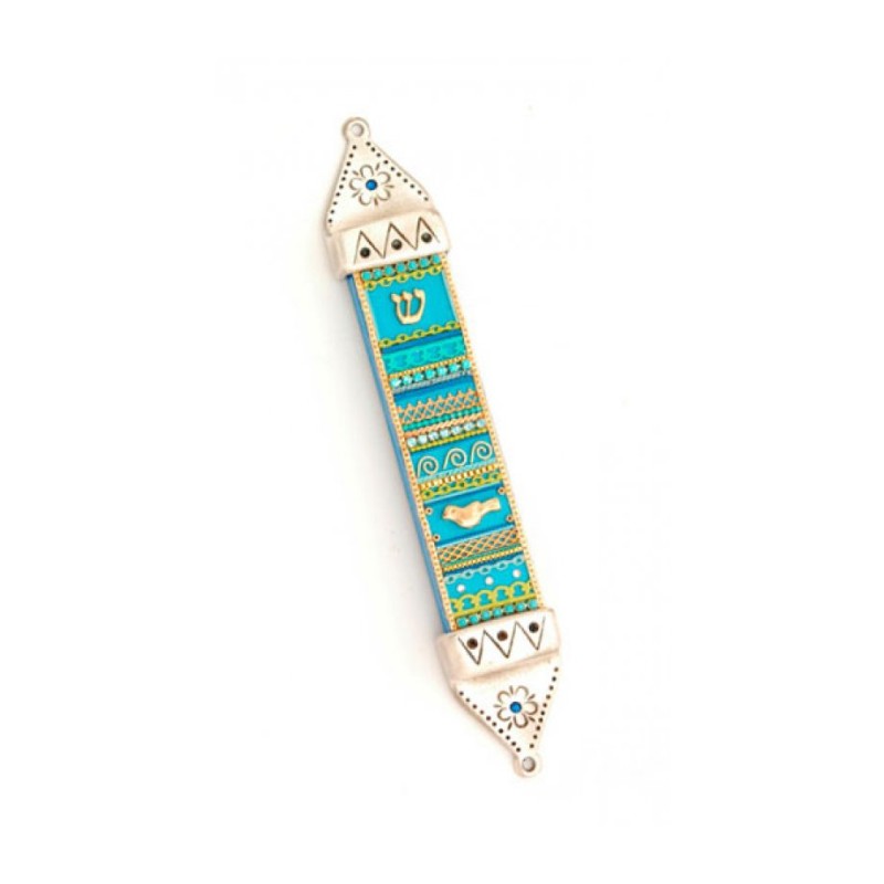 Dove Design Turquoise Mezuzah Ester Shahaf | Mezuzah by Esther Shahaf