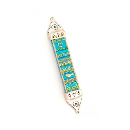 Dove Design Turquoise Mezuzah Ester Shahaf | Mezuzah by Esther Shahaf