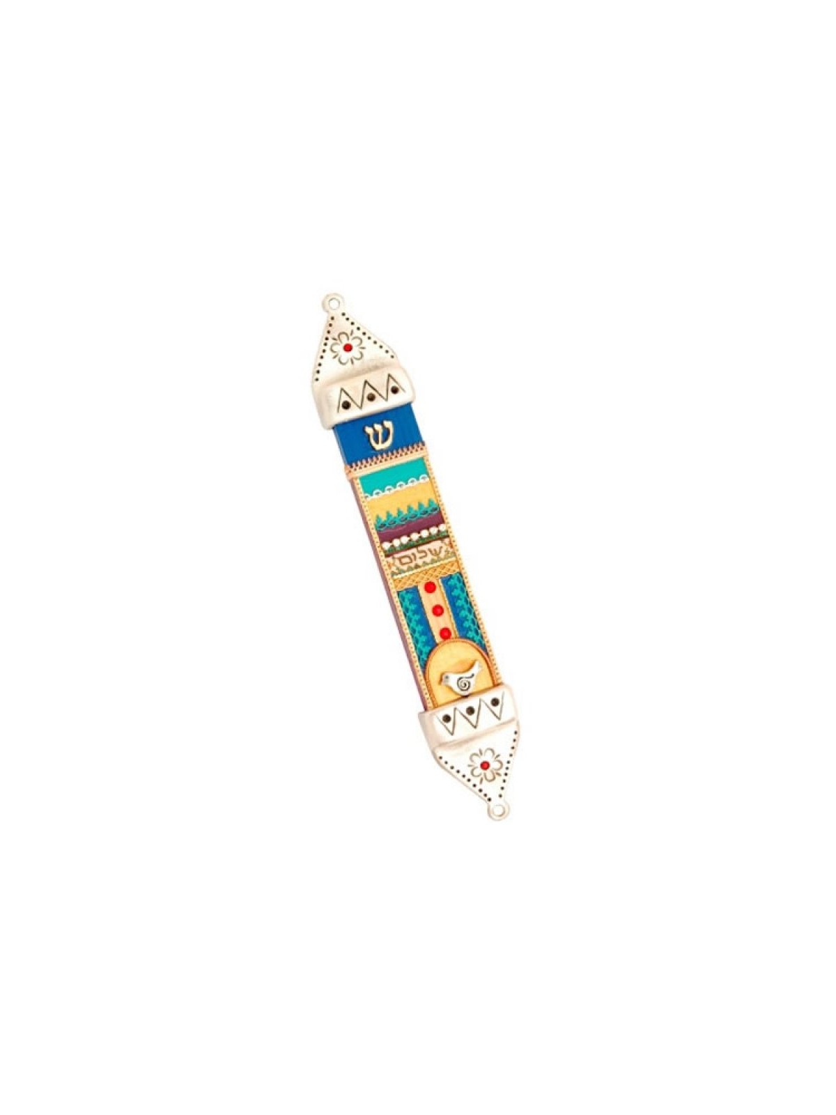 Shalom Mezuzah Case By Ester Shahaf | Mezuzah by Esther Shahaf