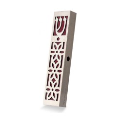 Dorit Judaica Mezuzah Case Stainless Steel C... | Modern Mezuzah Cases