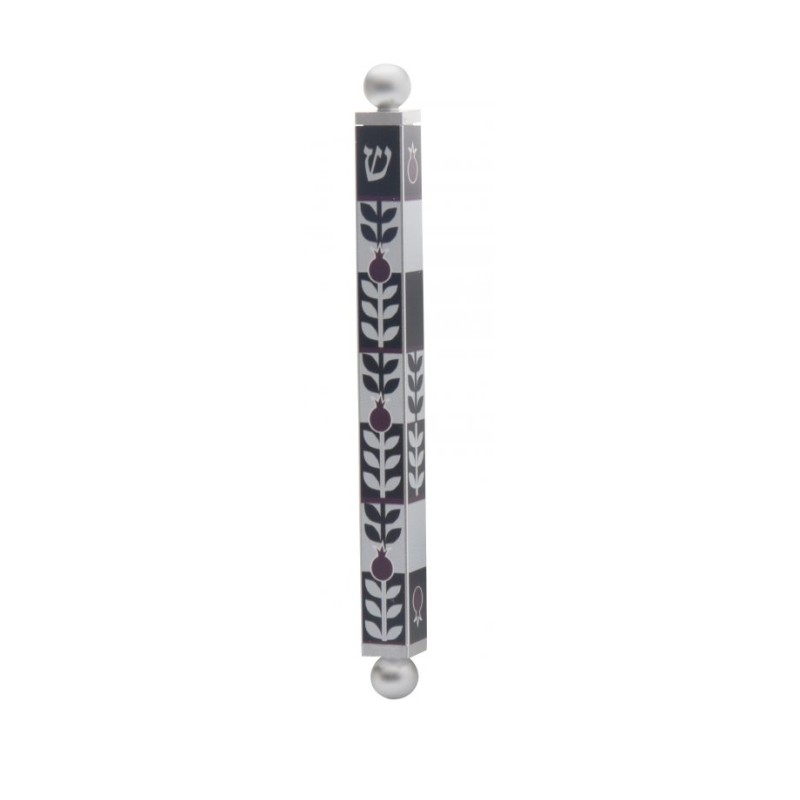 Dorit Judaica Aluminum Mezuzah Case Black Re... | Modern Mezuzah Cases