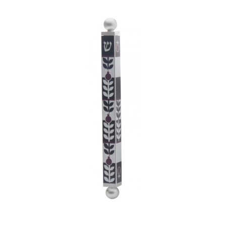 Dorit Judaica Aluminum Mezuzah Case Black Re... | Modern Mezuzah Cases