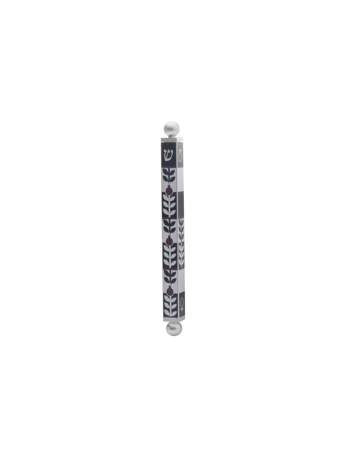 Dorit Judaica Aluminum Mezuzah Case Black Re... | Modern Mezuzah Cases
