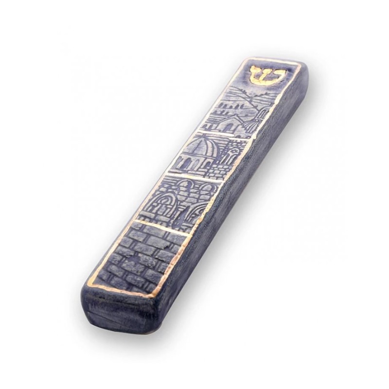 Art in Clay Handmade Ceramic Mezuzah Case Je... | Modern Mezuzah Cases