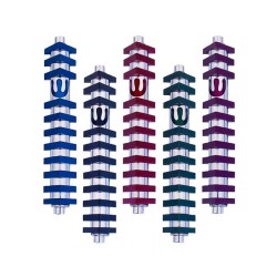 Agayof Cylinder Mezuzah Case with Triangles ... | Modern Mezuzah Cases