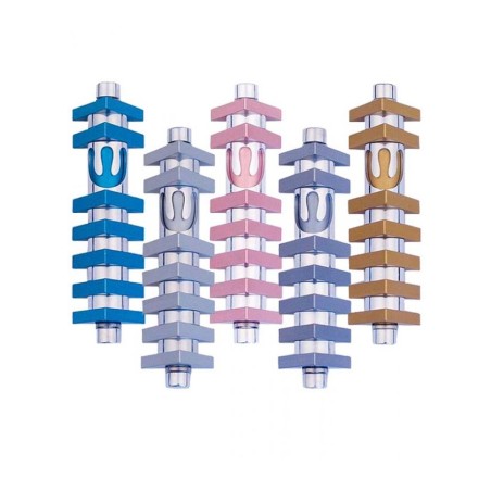 Agayof Cylinder Mezuzah Case with Triangles ... | Modern Mezuzah Cases