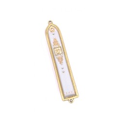 Classic White Mezuzah by Ester Shahaf | Mezuzah by Esther Shahaf