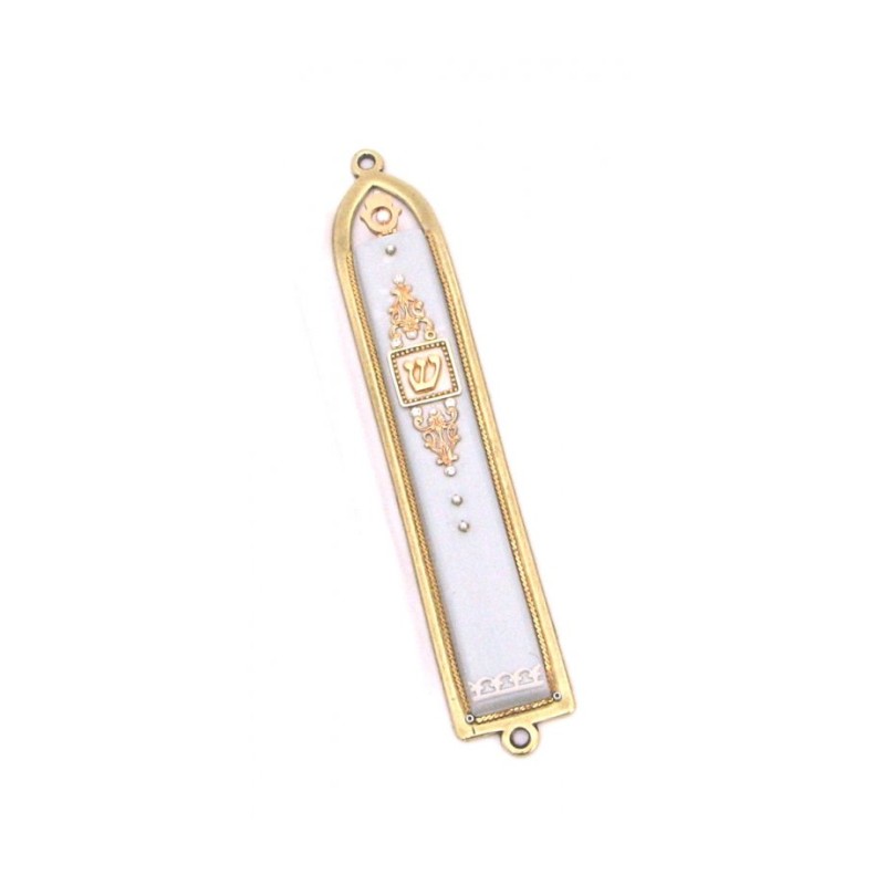 Classic White Mezuzah by Ester Shahaf | Mezuzah by Esther Shahaf
