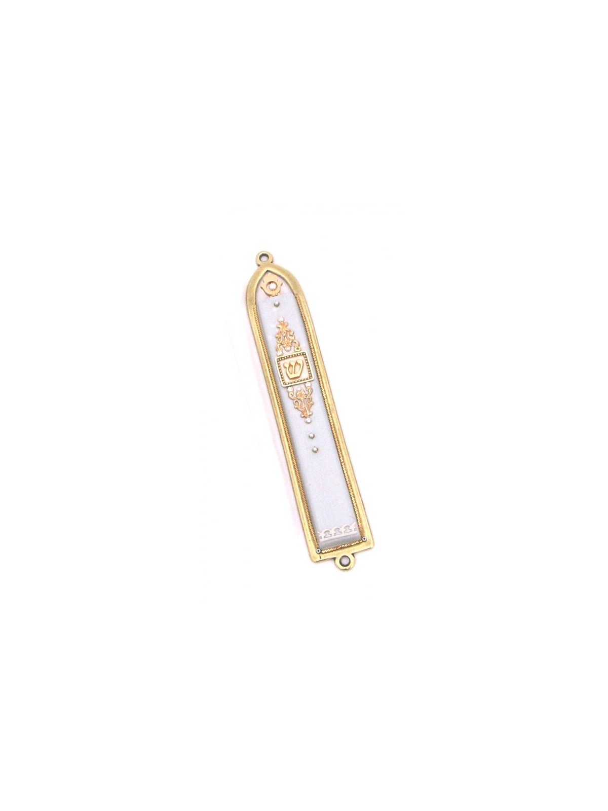 Classic White Mezuzah by Ester Shahaf | Mezuzah by Esther Shahaf