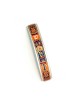 Curved Pewter Mezuzah in Orange and Blue... | Mezuzah by Esther Shahaf