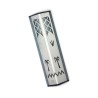 Shraga Landesman Angular Shiny Silver Alumin... | Modern Mezuzah Cases