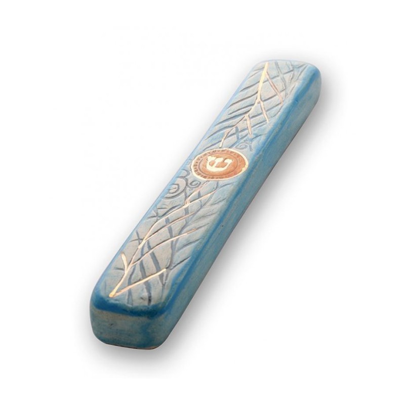 Art in Clay Handmade Ceramic Mezuzah Case Da... | Modern Mezuzah Cases