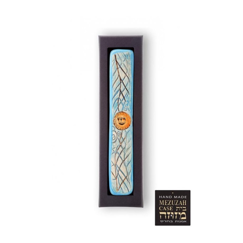 Art in Clay Handmade Ceramic Mezuzah Case Da... | Modern Mezuzah Cases