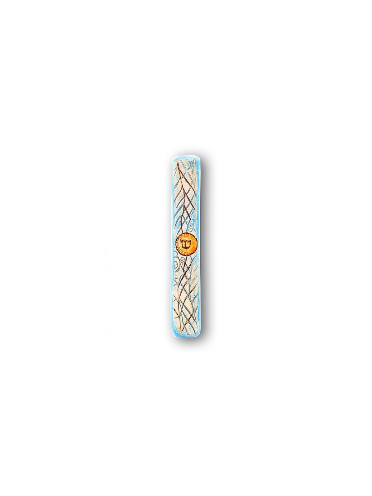Art in Clay Handmade Ceramic Mezuzah Case Da... | Modern Mezuzah Cases