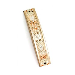 Majestic Curved Pewter Mezuzah Case by E... | Mezuzah by Esther Shahaf