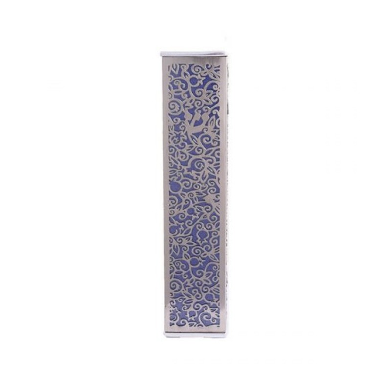Yair Emanuel Wide Mezuzah Case Cutout Pomegra... | Mezuzahs by Emanuel