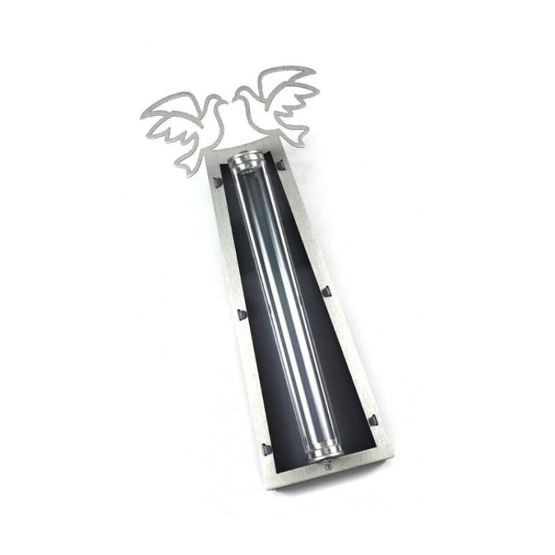 Shraga Landesman Peace Doves Mezuzah Case Si... | Modern Mezuzah Cases