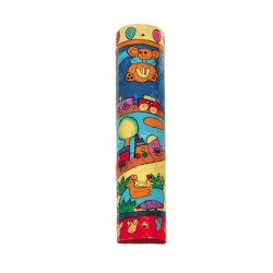 Yair Emanuel Large Hand Painted Wood Mezuzah ... | Mezuzahs by Emanuel