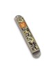Iris Design Handcrafted Pewter Enamel Beaded... | Modern Mezuzah Cases
