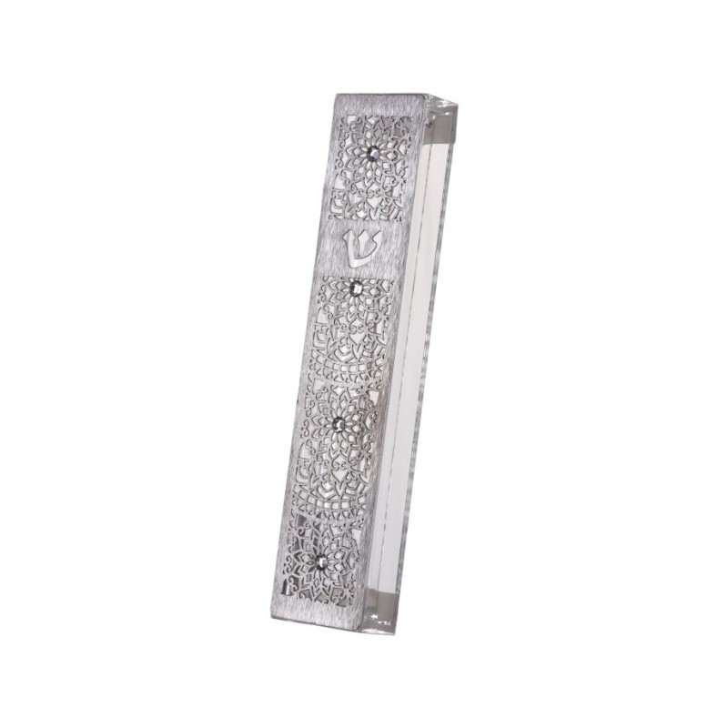 Dorit Judaica Acrylic Mezuzah Case with Cuto... | Modern Mezuzah Cases