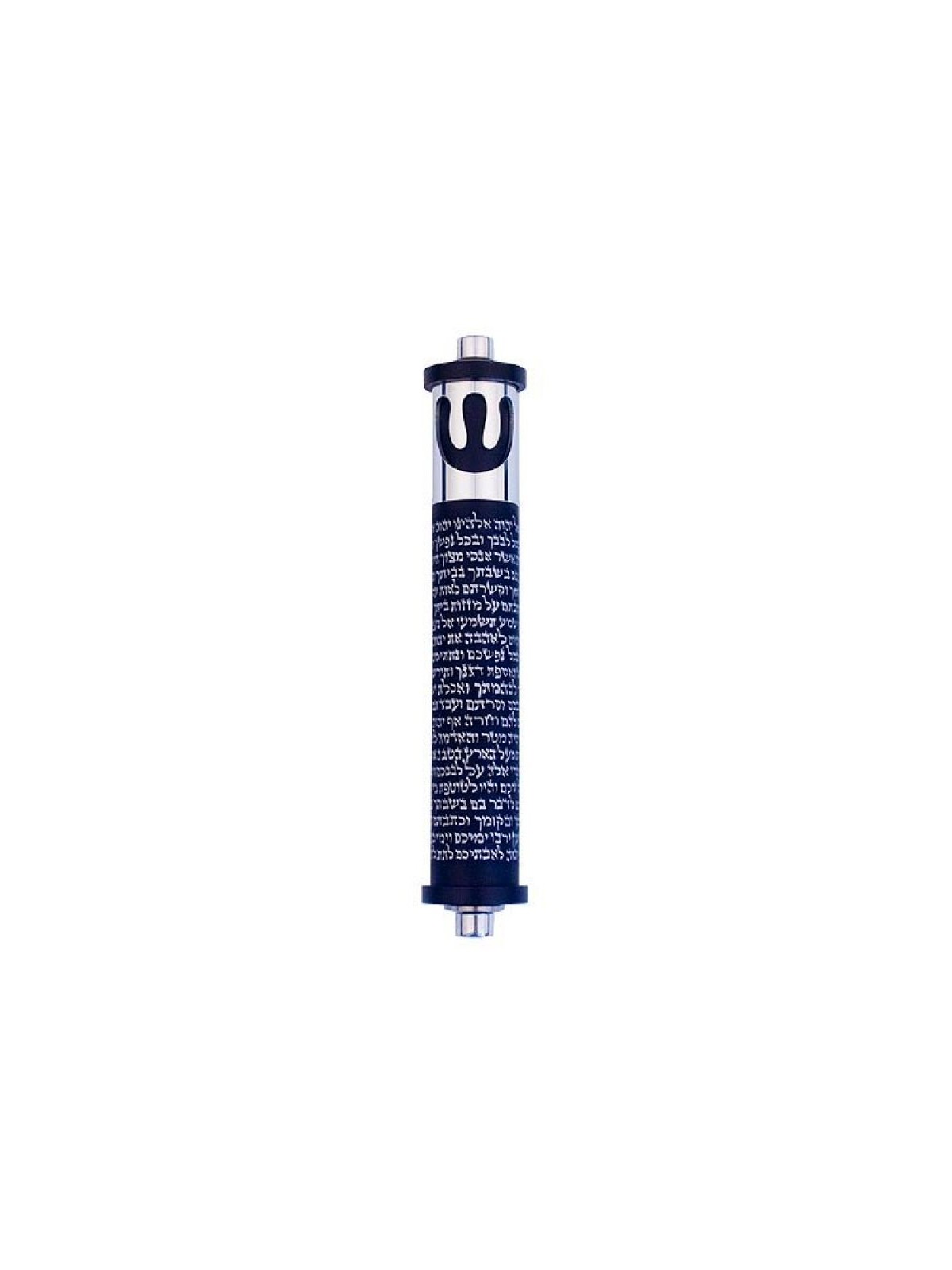 Agayof Cylinder Mezuzah Case with Shema Pray... | Modern Mezuzah Cases