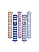 Agayof Cylinder Mezuzah Case with Bands Curv... | Modern Mezuzah Cases