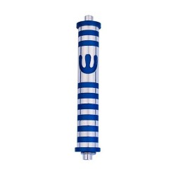 Agayof Cylinder Mezuzah Case with Bands Curv... | Modern Mezuzah Cases