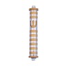 Agayof Cylinder Mezuzah Case with Bands Curv... | Modern Mezuzah Cases