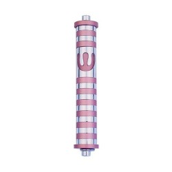 Agayof Cylinder Mezuzah Case with Bands Curv... | Modern Mezuzah Cases