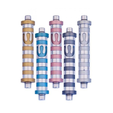 Agayof Cylinder Mezuzah Case with Bands Ligh... | Modern Mezuzah Cases