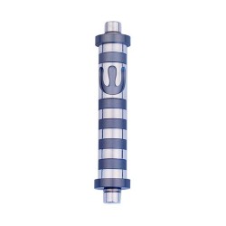 Agayof Cylinder Mezuzah Case with Bands Ligh... | Modern Mezuzah Cases