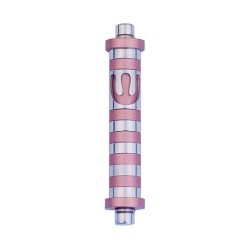 Agayof Cylinder Mezuzah Case with Bands Ligh... | Modern Mezuzah Cases