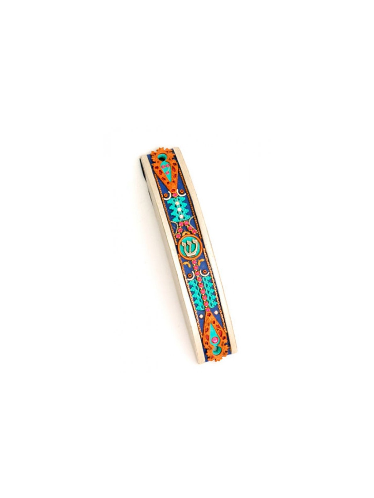 Curved Pewter Mezuzah Case by Ester Shahaf | Mezuzah by Esther Shahaf