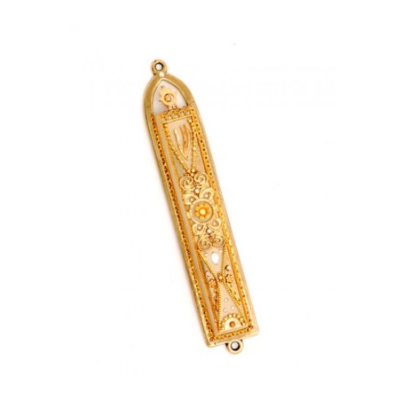 Golden Glow Mezuzah by Ester Shahaf | Mezuzah by Esther Shahaf