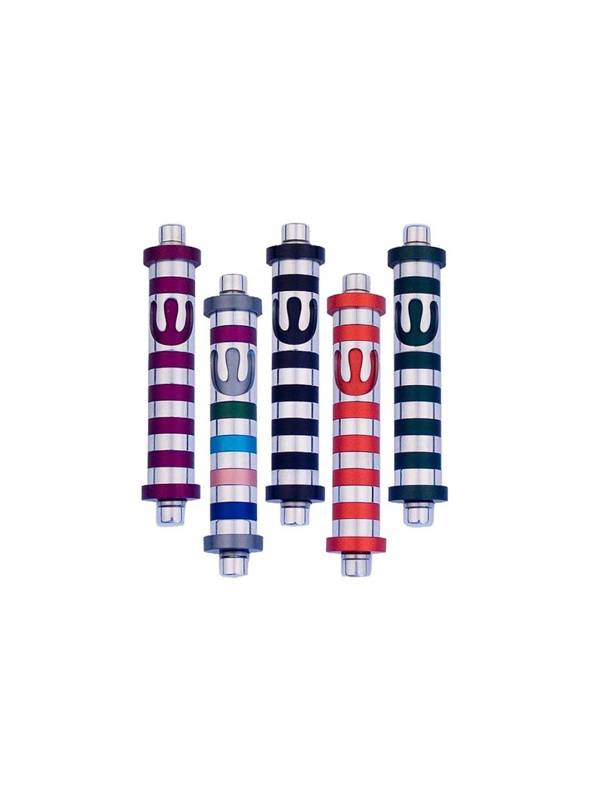 Agayof Cylinder Mezuzah Case with Bands and ... | Modern Mezuzah Cases